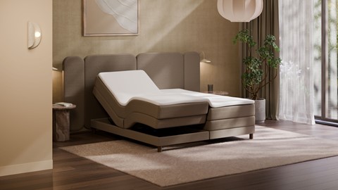 Elektrische boxspring Ridge, grey