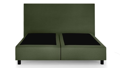 Boxspring Autentik vlak zonder matras, green