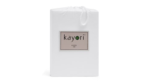 Hoeslaken Kayori Kyoto splittopper, wit