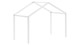 Dakframe bed Dallas, wit