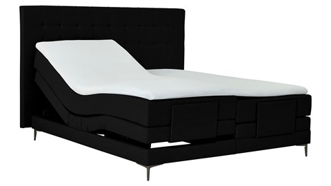 Boxspring Jade verstelbaar met gestoffeerd matras, black