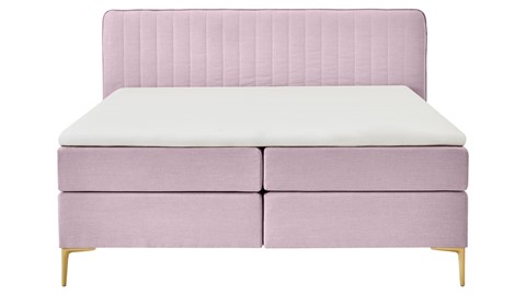 Boxspring Ruby vlak met gestoffeerd matras, pale