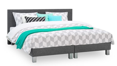 Box Lugo deluxe vlak met Bridge matras, antraciet