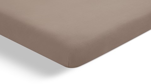 Hoeslaken Biologisch perkal topper, taupe