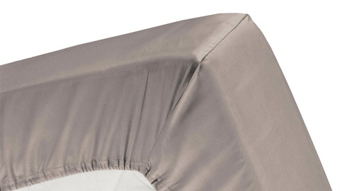 Hoeslaken Jersey splittopper, taupe