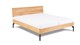 Bed Sky eiken met hoofdbord hout en poot metaal, eiken honing