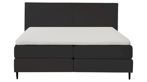 Boxspring Opal vlak met gestoffeerd matras, onyx