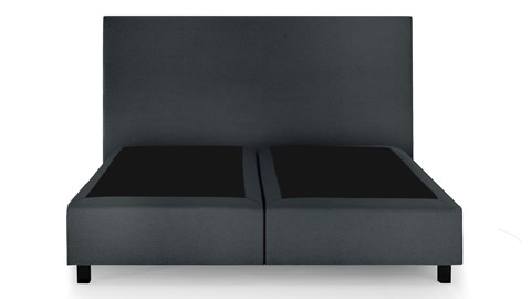 Boxspring Autentik vlak zonder matras, anthracite