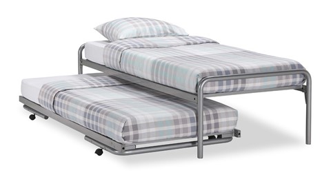 Bed & onderschuifBed Doppia, zilver