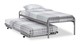 Bed & onderschuifBed Doppia, zilver