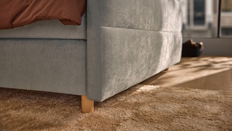 Boxspring Mica - Soft touch, light blue