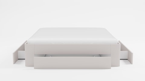 Bed Fresh 500 met 3 opbergladen, wit