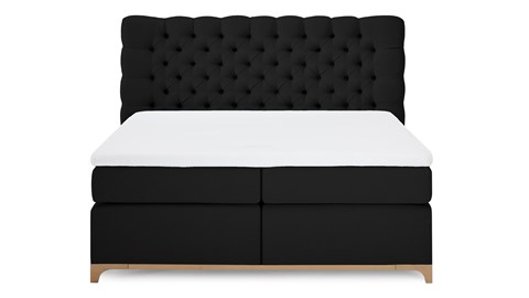 Boxspring Unik Elit vlak met gestoffeerd matras, black