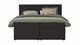 Opbergboxspring Pearl vlak met gestoffeerd matras, charcoal