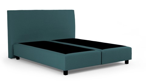 Boxspring Autentik vlak zonder matras, teal