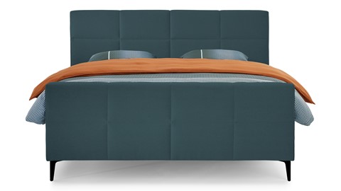 Boxspring Attraktiv Trendik vlak met gestoffeerd matras, etna teal