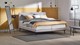 Boxspring Viggo vlak met Silver Pocket Deluxe Foam matras, oakland grijs