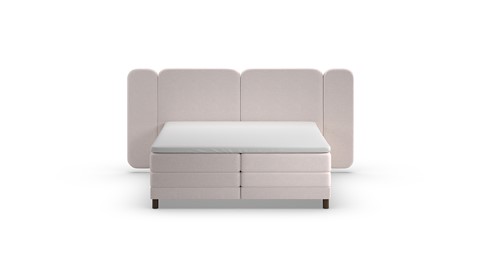 Elektrische boxspring Ridge - Wool look, off-white