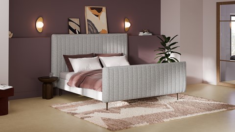 Bed Ruby linen touch, light grey