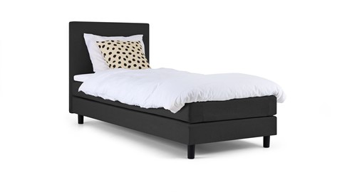 Box Ambra vlak met gestoffeerd matras, dark grey