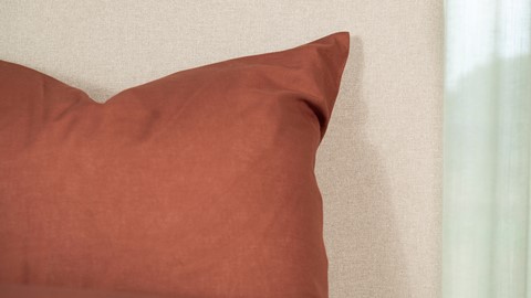 Dekbedovertrek Sophia, terracotta