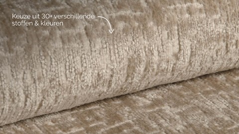 Boxspring Quartz velvet motif vlak met gestoffeerd matras, beige