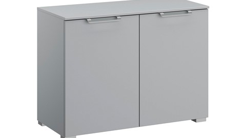 Commode Sydney met 2 glasdeuren, grijs