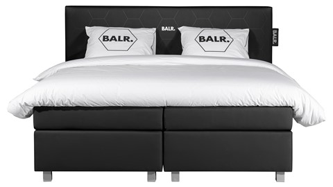 Boxspring BALR Experience vlak met gestoffeerd matras, neptun