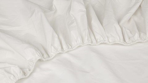 Hoeslaken Kyoto topper, offwhite