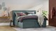 Opbergboxspring Pearl vlak met gestoffeerd matras, niagara