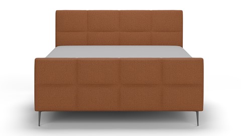 Boxspring Crystal soft touch met gestoffeerd matras, terracotta