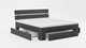 Bed Fresh 500 met hoofdbord en 3 opbergladen, antraciet