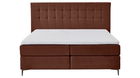 Boxspring Jade vlak met gestoffeerd matras, copper