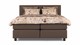 Boxspring Autentik Kurbat vlak met gestoffeerd matras, cappuccino