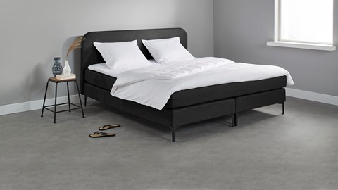 Box Manchester met gestoffeerd matras, zwart