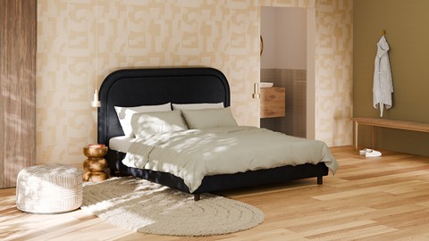 Bed Amber velvet glow, navy