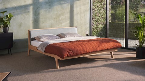 Bed Skogar exclusief bodem en matras, bloq light gey