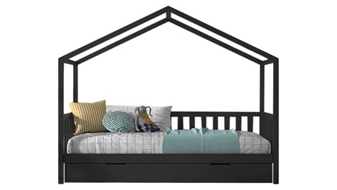 Huisbed Dallas met textielset, antraciet