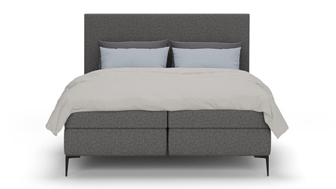 Boxspring Emerald - Linen touch, dark grey