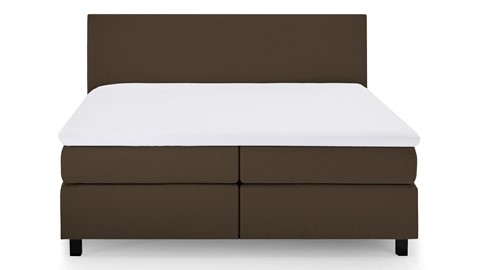 Boxspring Autentik Tunn vlak met gestoffeerd matras, cappuccino