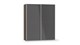 Schuifdeurkast Motion, truffel eiken/glas graphit