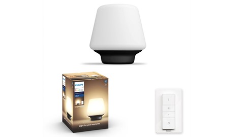 Verlichting Philips Hue Wellness tafellamp White Ambiance Zwart