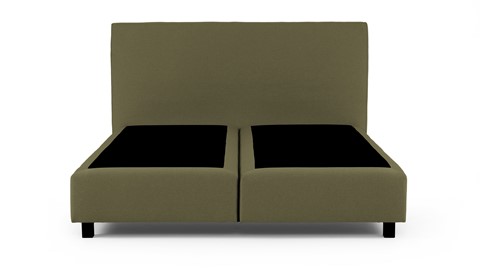 Boxspring Autentik vlak zonder matras, green