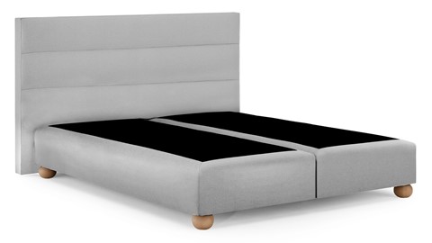 Boxspring Solid Lina vlak zonder matras, light grey