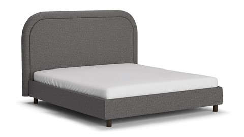 Bed Amber linen touch, dark grey