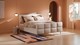 Boxspring Crystal soft touch met gestoffeerd matras, beige