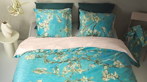 Dekbedovertrek Almond Blossom de Velours, blauw