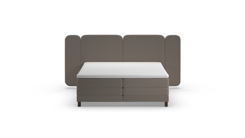 Elektrische boxspring Ridge - Wool look, dark grey