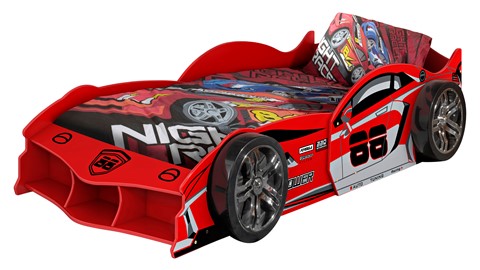 Bed Max raceauto, rood