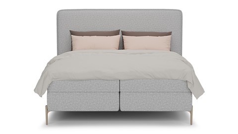 Boxspring Quartz - Linen touch, licht grey